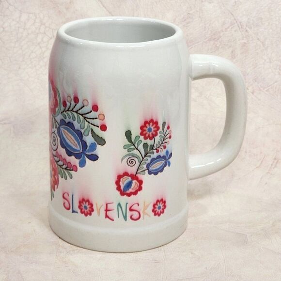 Slovakia Slovensko Flower  Pink Mug - Picture 1 of 9